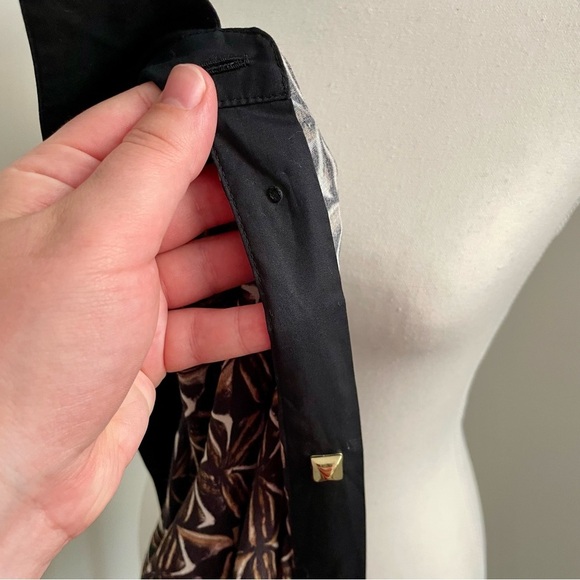 Love Moschino Brown Long Collared Sleeve Shirt Dress Gold Buttons - Picture 10 of 10